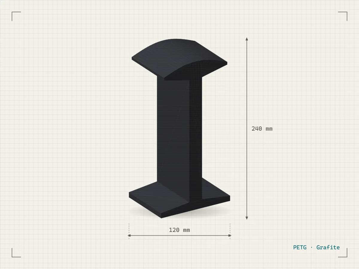 Suporte de headset Arco, vista em perspectiva