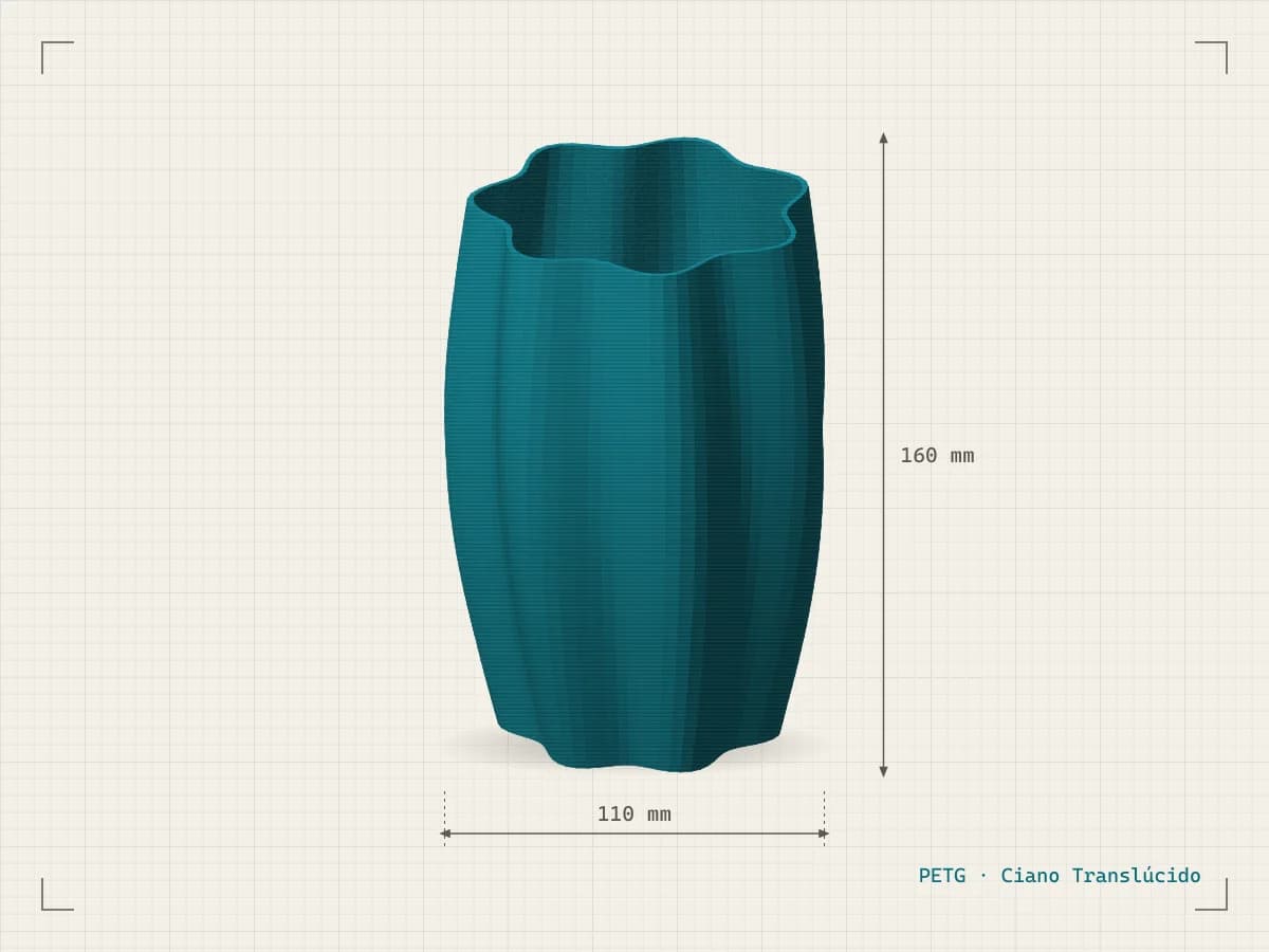 Helix em PETG ciano